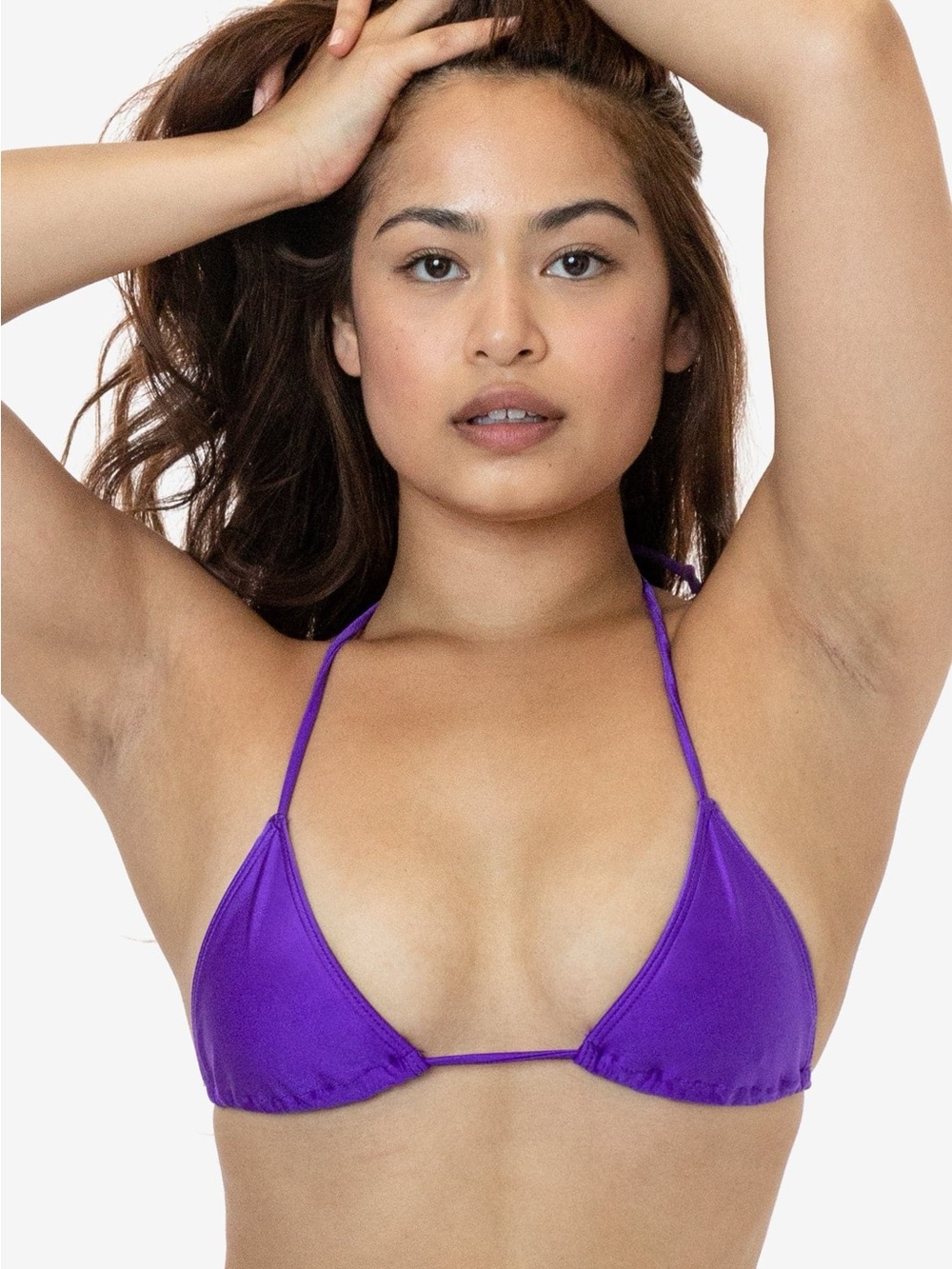 Los Angeles Apparel Purple Triangle String Bikini Top